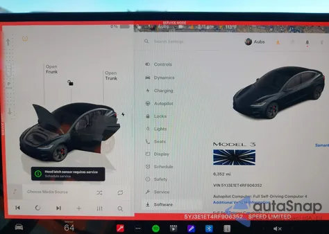 2024 Tesla Model 3 Performance All-Wheel Drive z USA, uszkodzony, nr VIN 5YJ3E1ET4RF906352